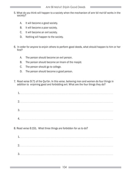 Islamic Studies - Student Workbook - Level 7