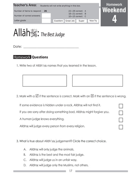 Islamic Studies - Student Workbook - Level 3