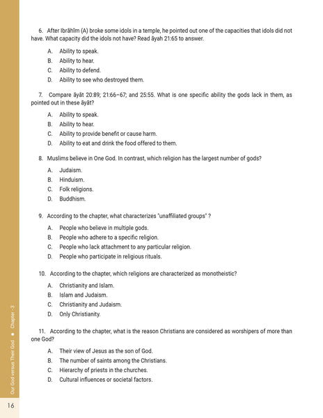 Message of Islam - Workbook - Level 5